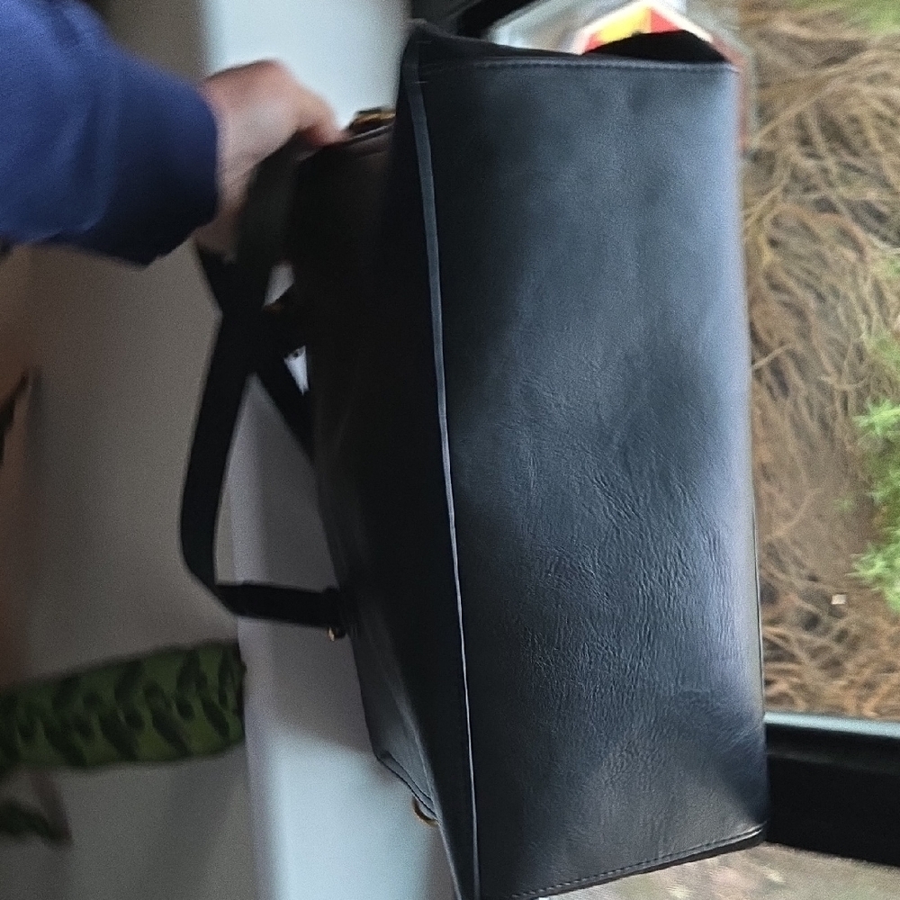 Rachel Zoe Black Tote with Gold Accents - Picture 14 of 17